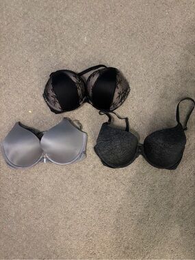 Black, Gray Lace Push-Up Bras - Women Intimates